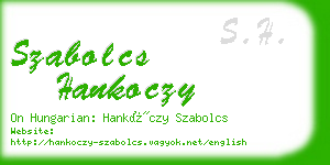 szabolcs hankoczy business card